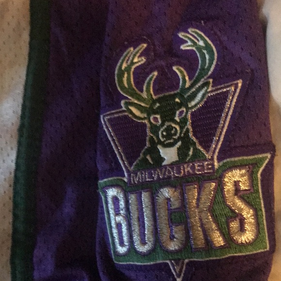 Official Game Worn NBA shorts Milwaukee Bucks early 2000’s Reebok SZ 42 2x l - Picture 2 of 6